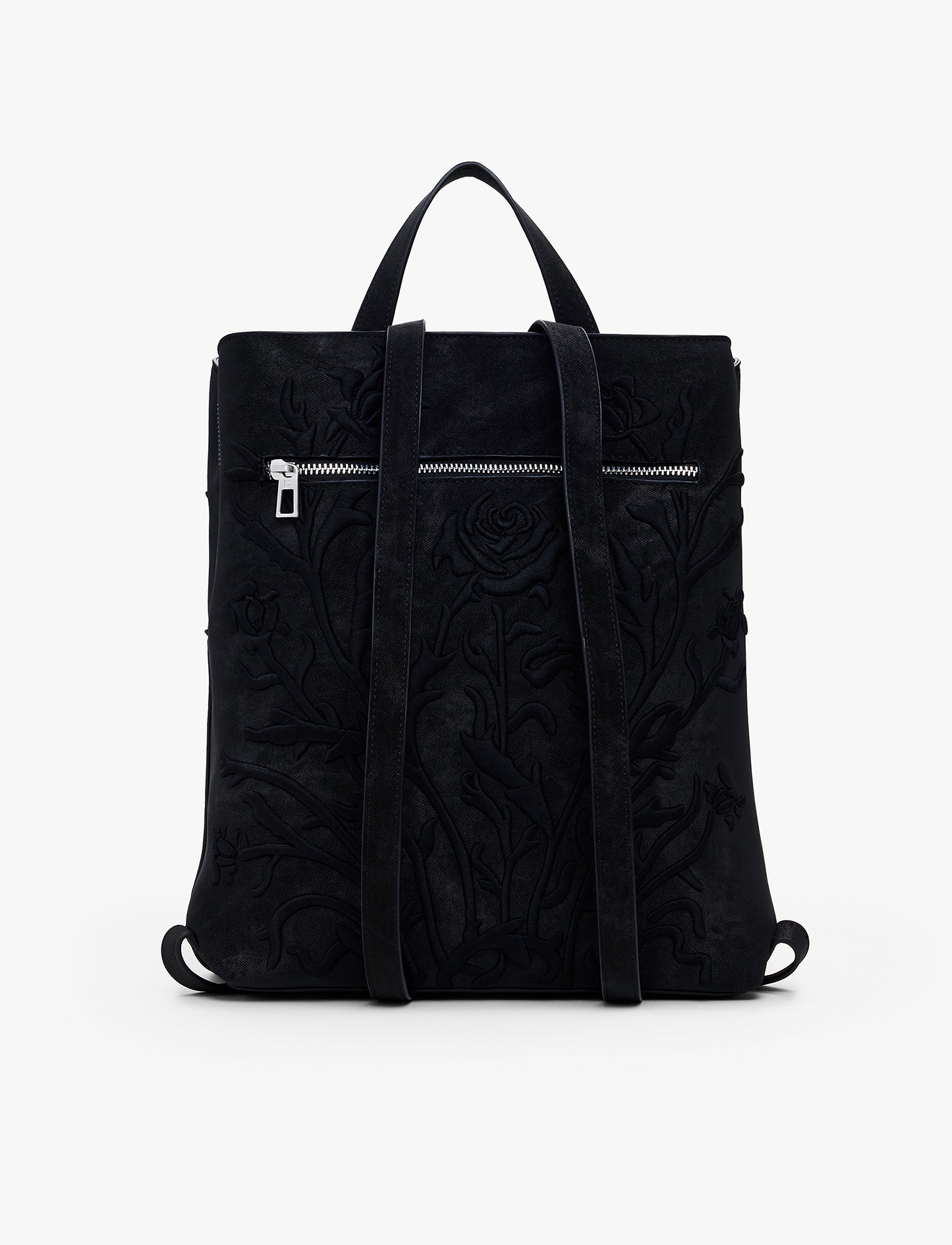 Desigual Back Romeo Floral Total Black Sumy - תיק צד דיזיגוואל לנשים