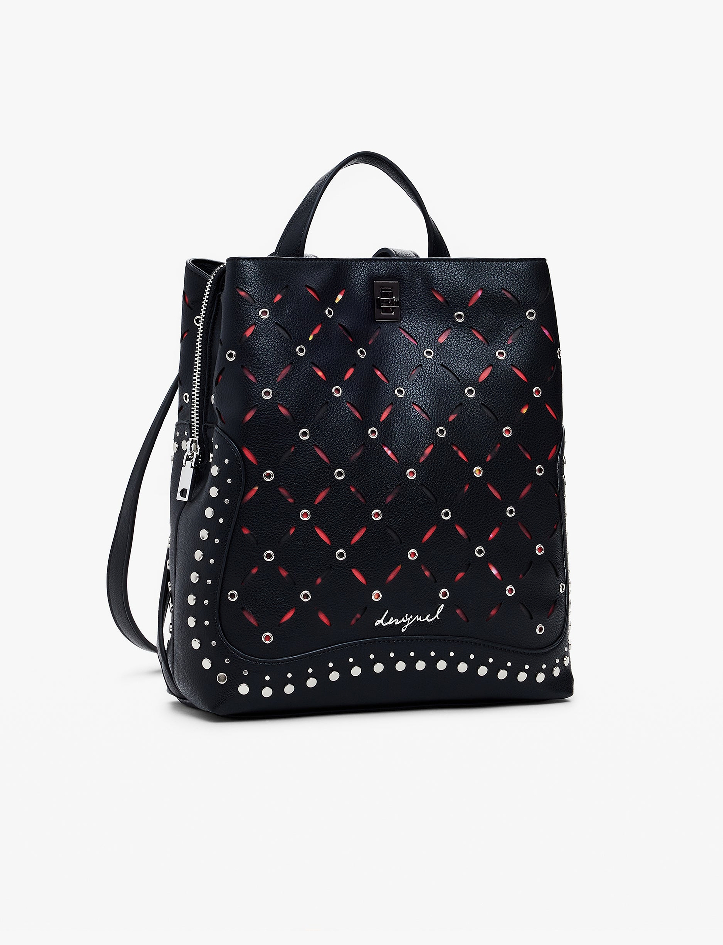 Desigual Back Yankee Metal Patch Sumy Mini Black Backpack - תיק גב דיזיגוואל לנשים