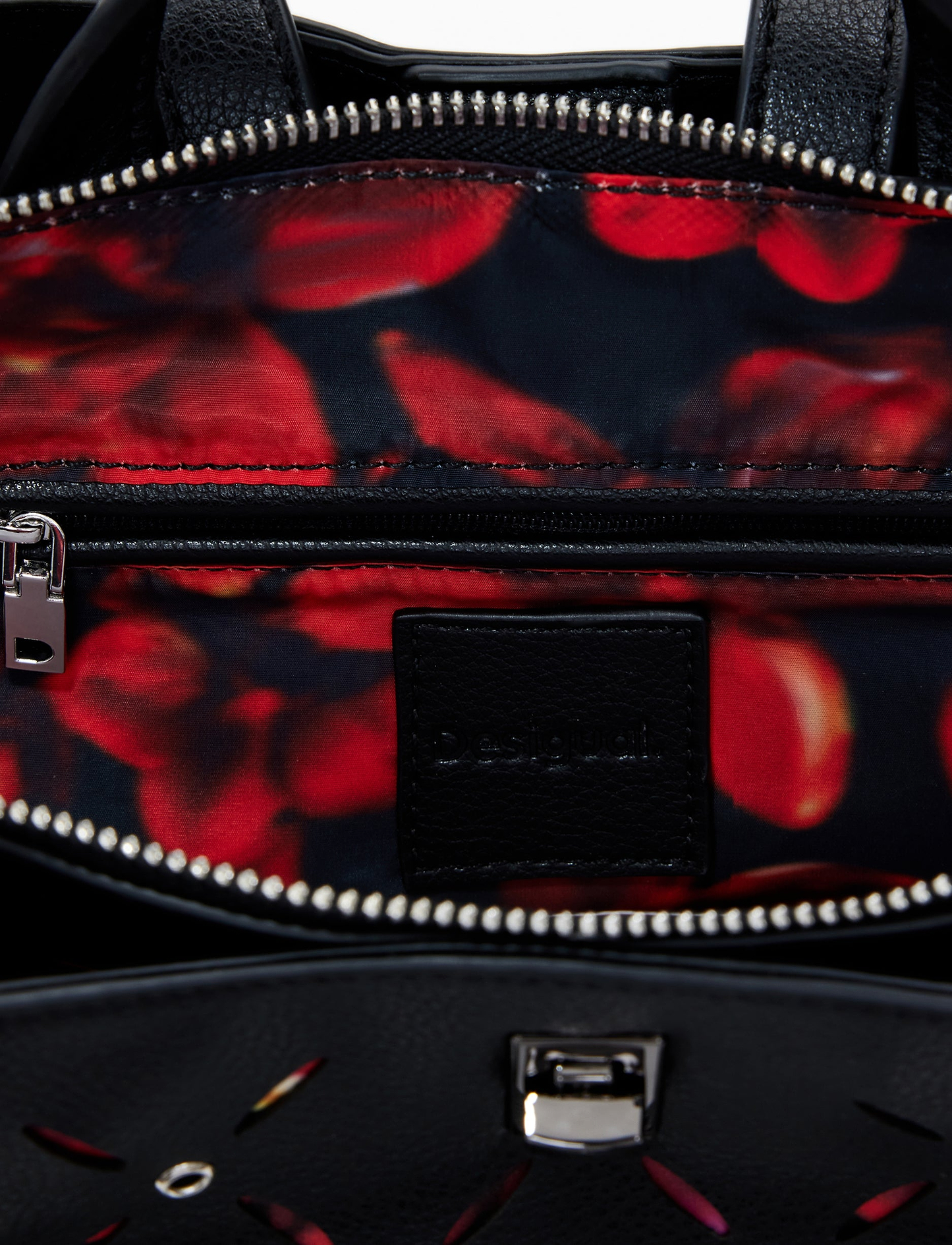 Desigual Back Yankee Metal Patch Sumy Mini Black Backpack - תיק גב דיזיגוואל לנשים