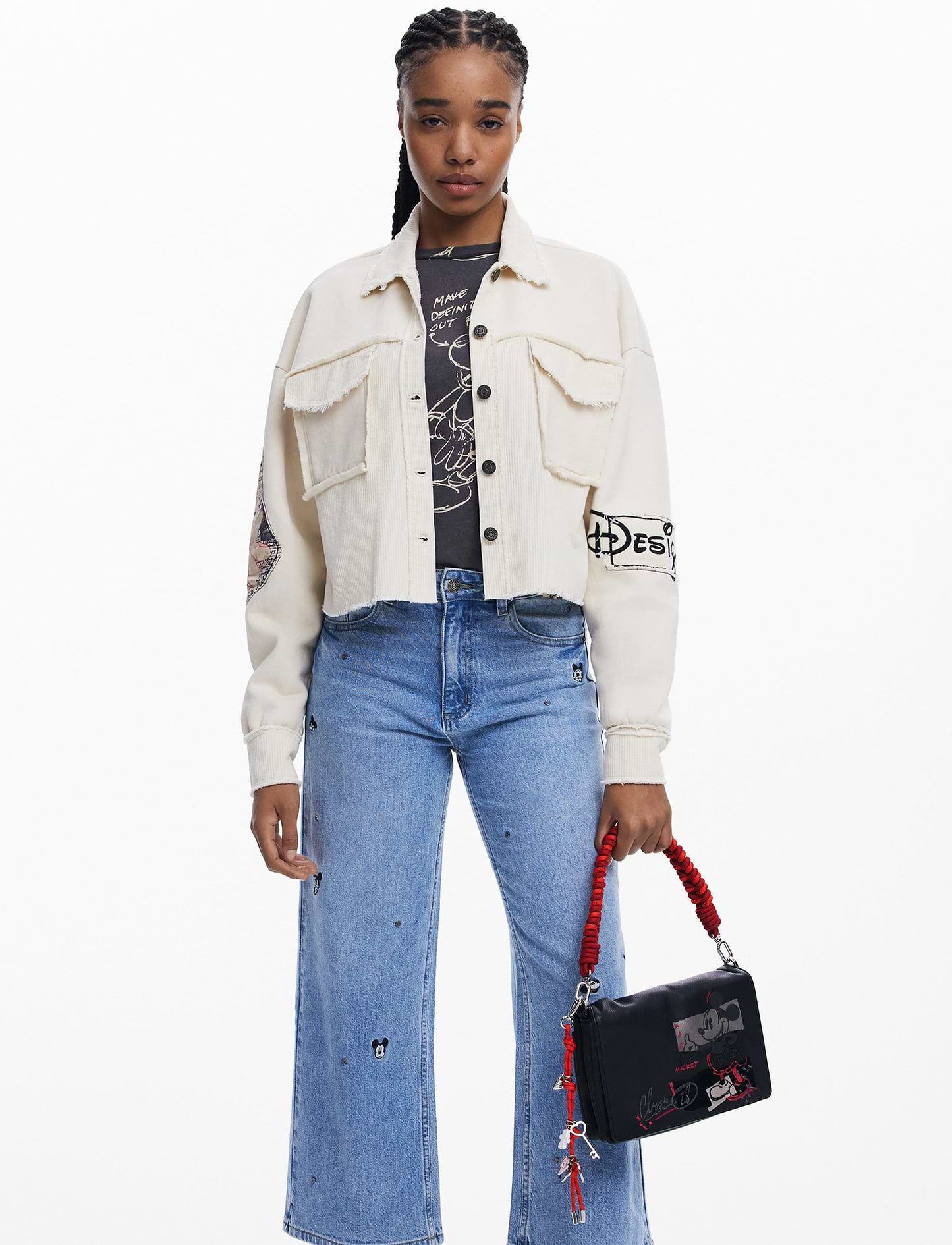 Desigual Bag Mickey Rock Dortmund Flap - תיק צד דיזיגוואל לנשים