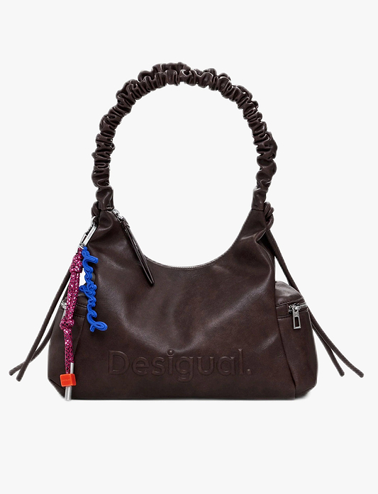 Desigual Bag Half Logo Montville Choco 25WAXPAY - תיק דיזיגוואל חום לנשים