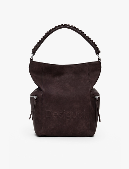 Desigual Back Half Logo Arica Choco - תיק צד דיזיגוואל לנשים