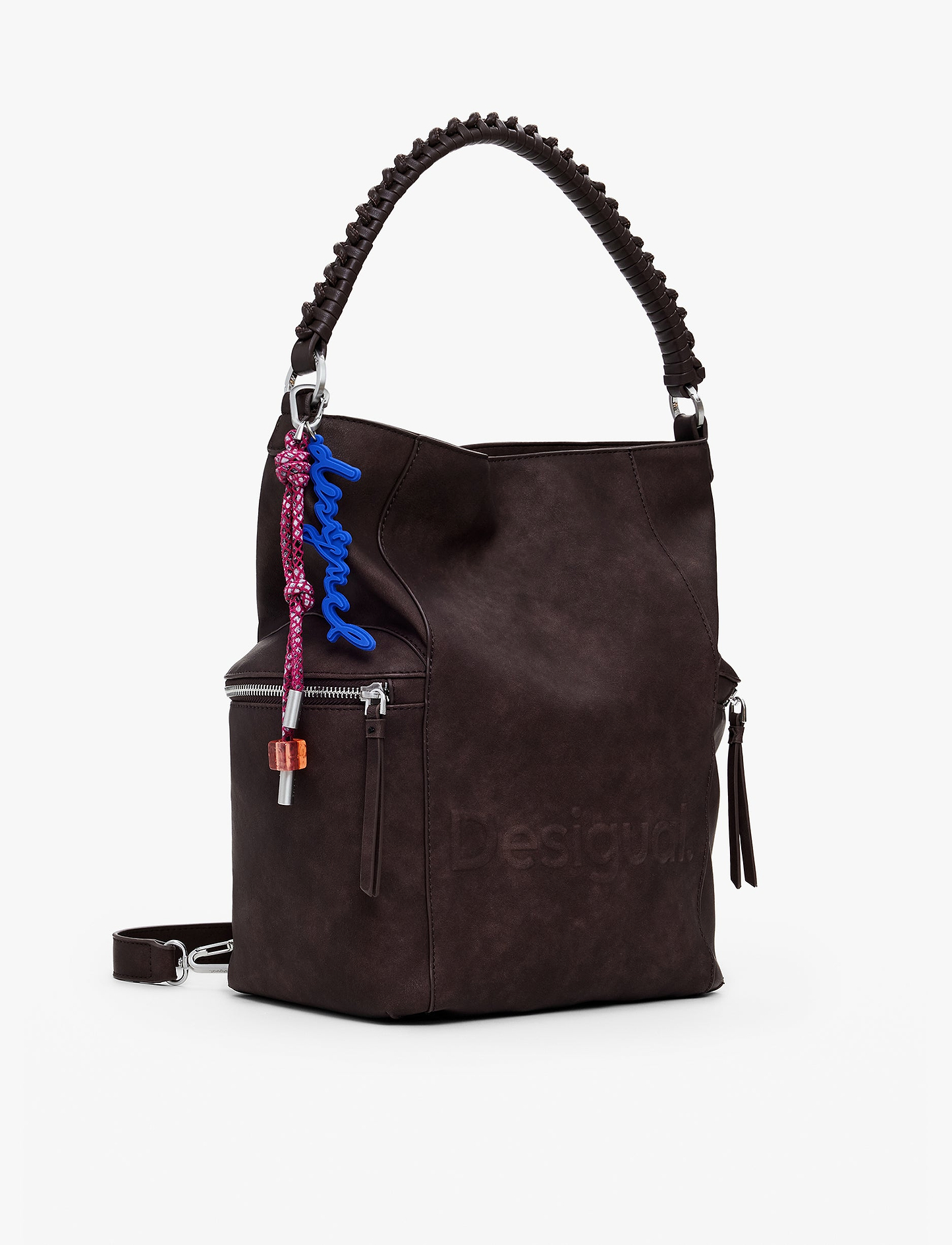 Desigual Back Half Logo Arica Choco - תיק צד דיזיגוואל לנשים