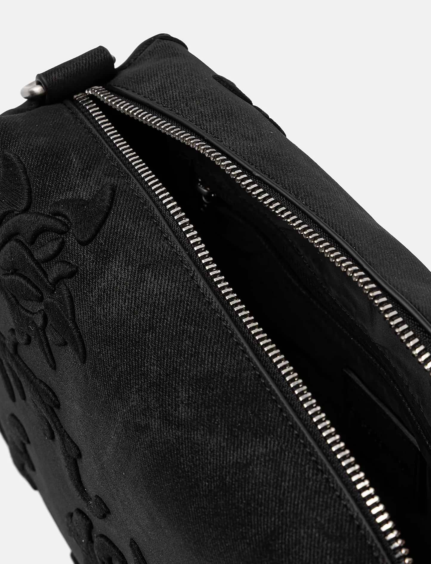 Desigual Bag Romeo Floral Total Black Bergamo 25WAXP41 - תיק צד דיזיגוואל שחור לנשים