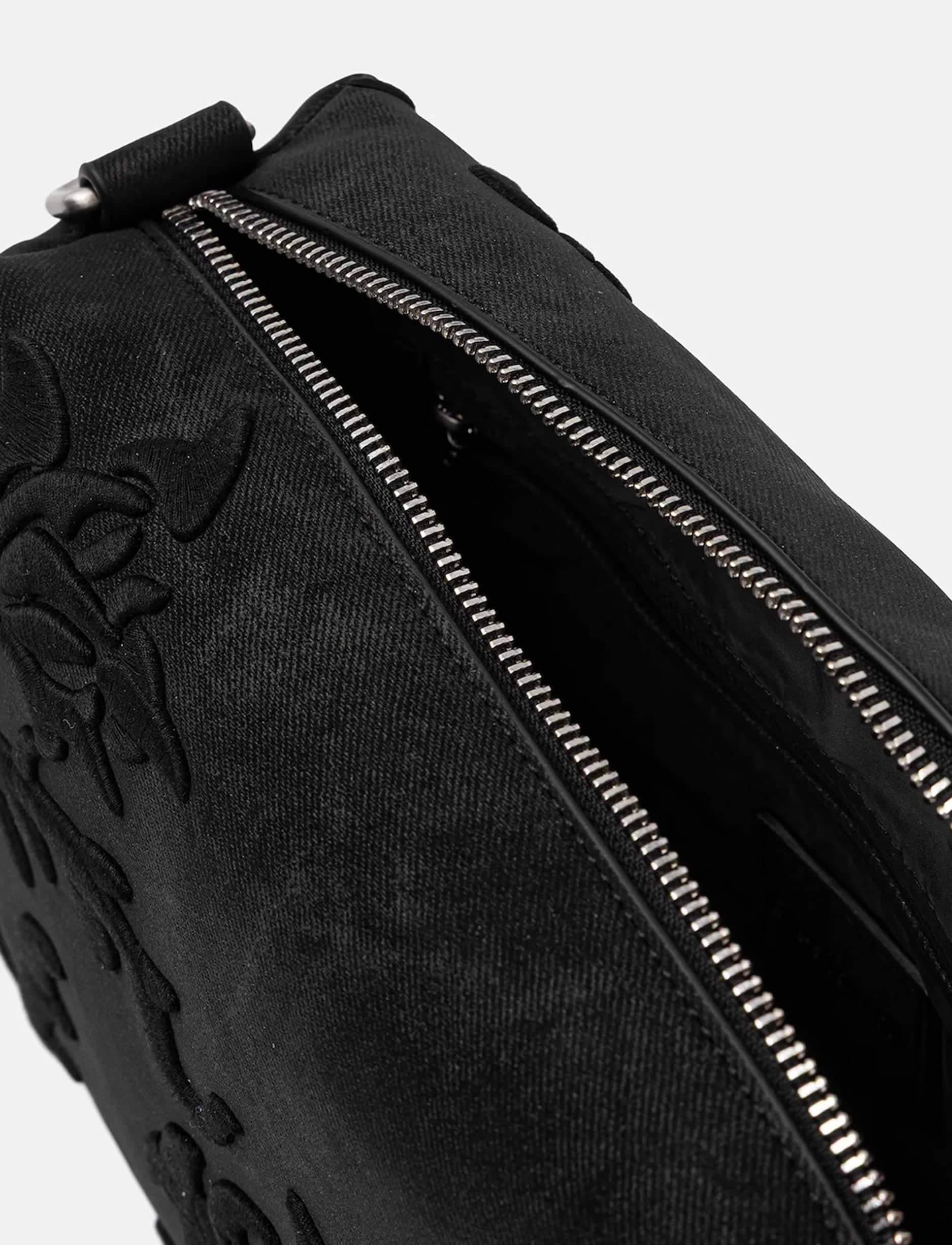 Desigual Bag Romeo Floral Total Black Bergamo 25WAXP41 - תיק צד דיזיגוואל שחור לנשים