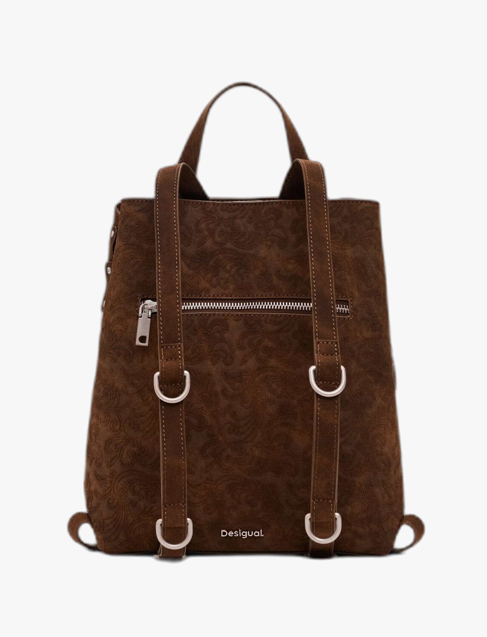 Desigual Back New Patch  Choco Sumy 25WAKP39 - תיק גב דיזיגוואל חום לנשים