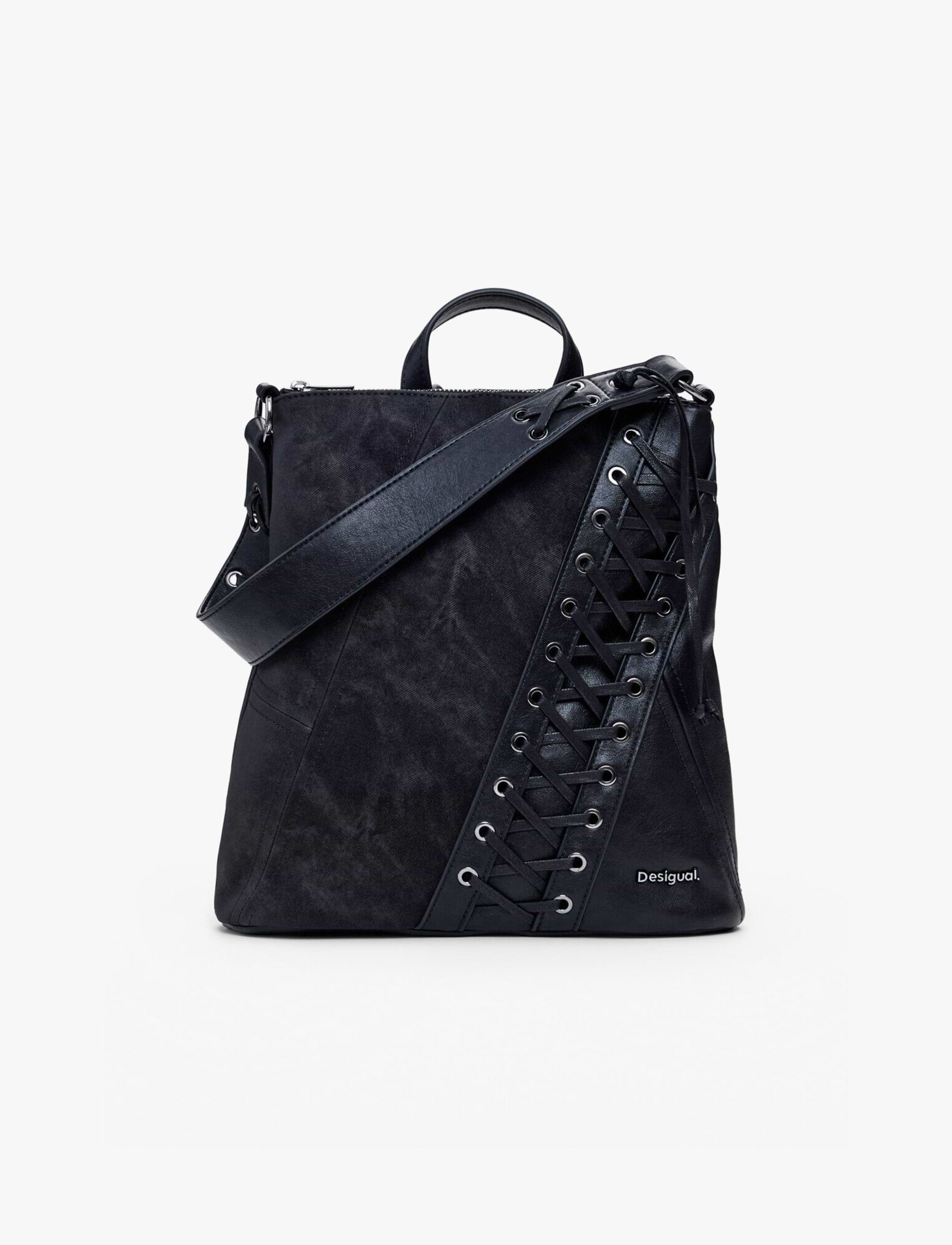 Desigual Back Black Patch Tango Pretoria Mini 25WAKP12 - תיק גב דיזיגוואל שחור לנשים