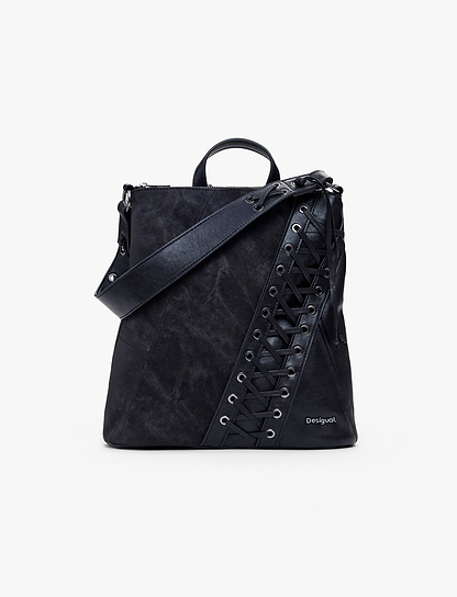 Desigual Back Black Patch Tango Pretoria Mini 25WAKP12 - תיק גב דיזיגוואל שחור לנשים