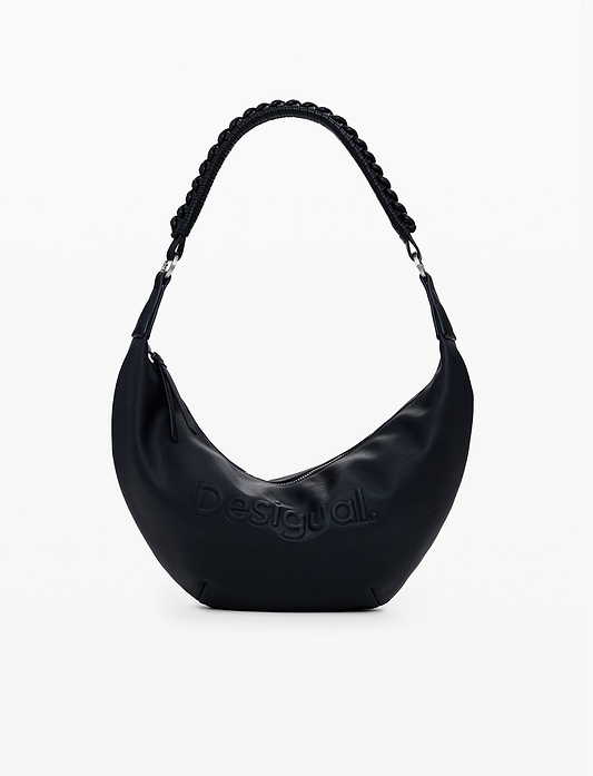 Desigual Bag Half Logo Zante 25WAXP52 - תיק צד דיזיגוואל שחור לנשים