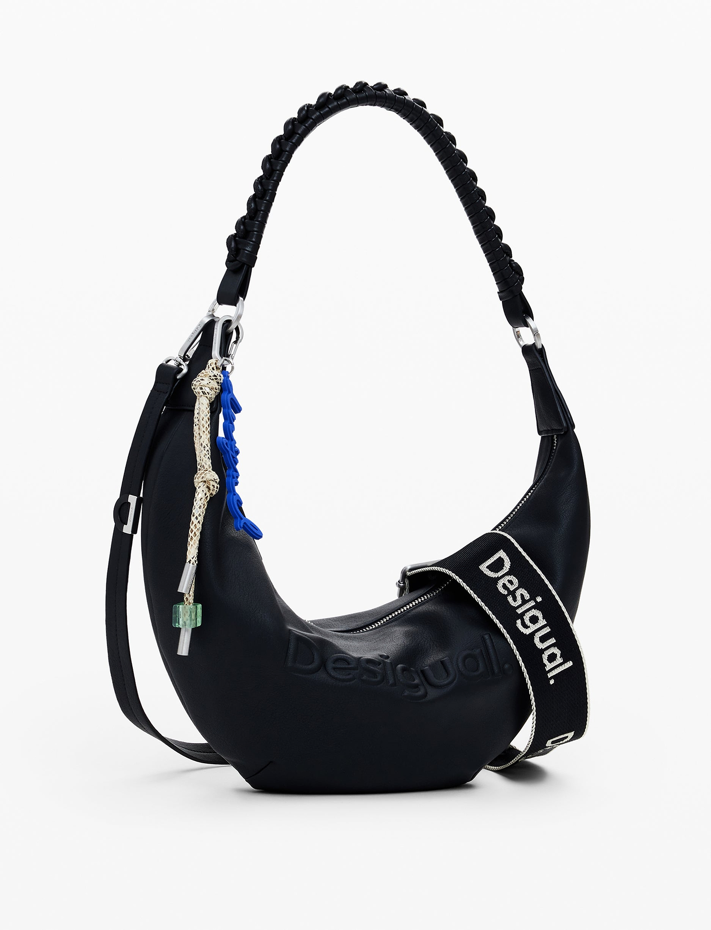 Desigual Bag Half Logo Zante 25WAXP52 - תיק צד דיזיגוואל שחור לנשים