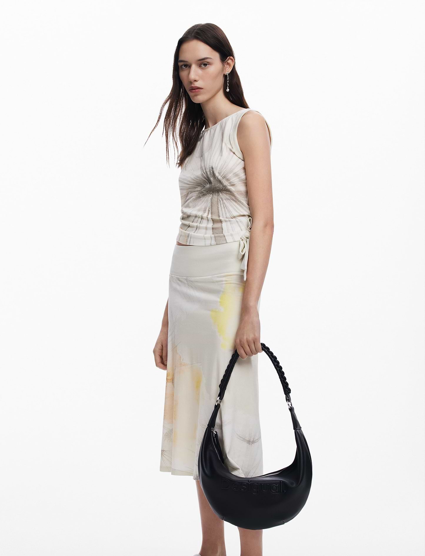 Desigual Bag Half Logo Zante 25WAXP52 - תיק צד דיזיגוואל שחור לנשים