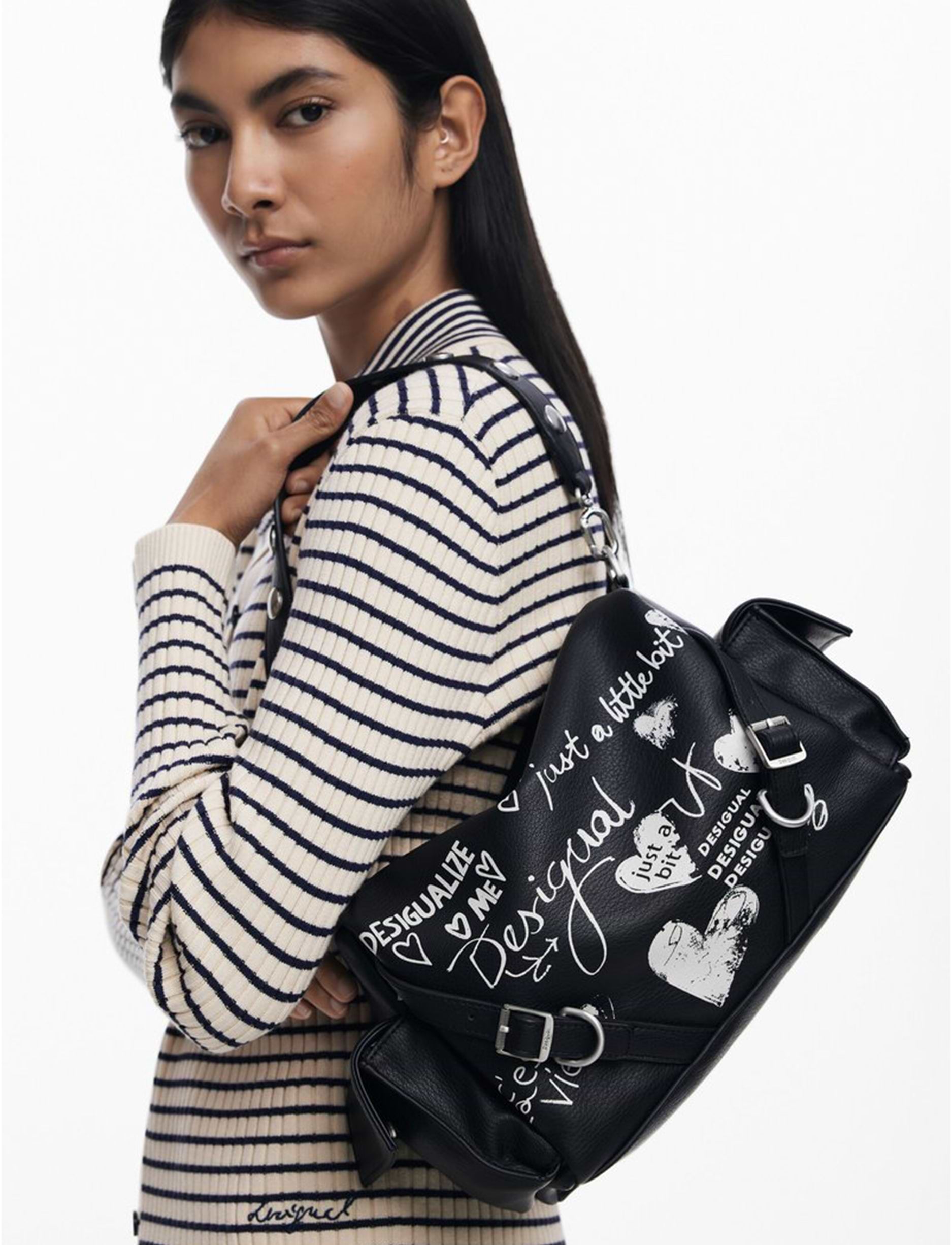 Desigual Bag Seshat Habana 25WAXPA6 - תיק צד דיזיגוואל שחור לנשים