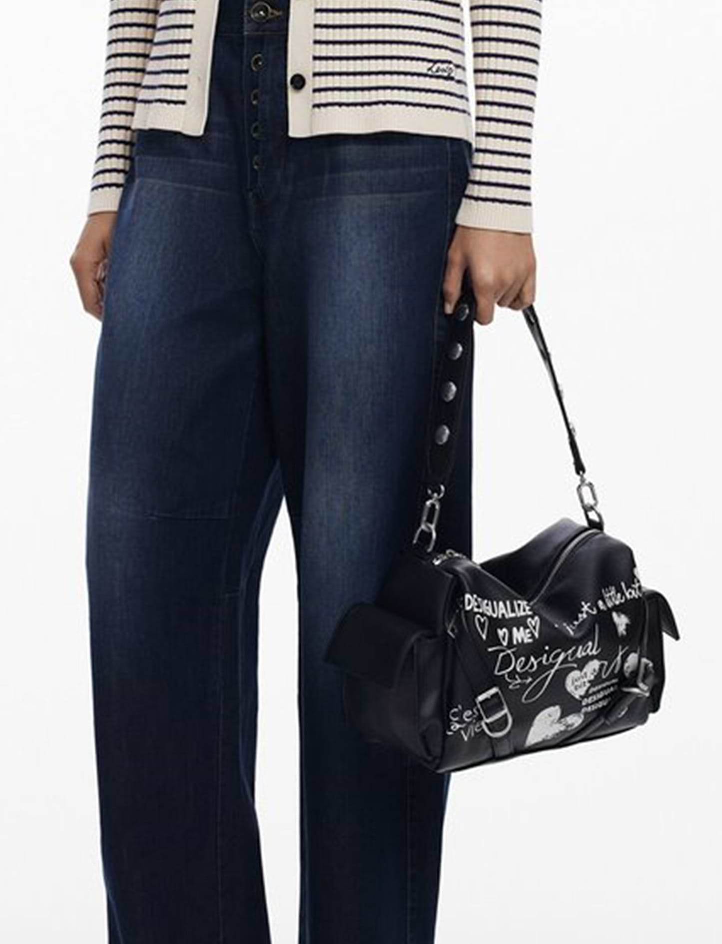 Desigual Bag Seshat Habana 25WAXPA6 - תיק צד דיזיגוואל שחור לנשים