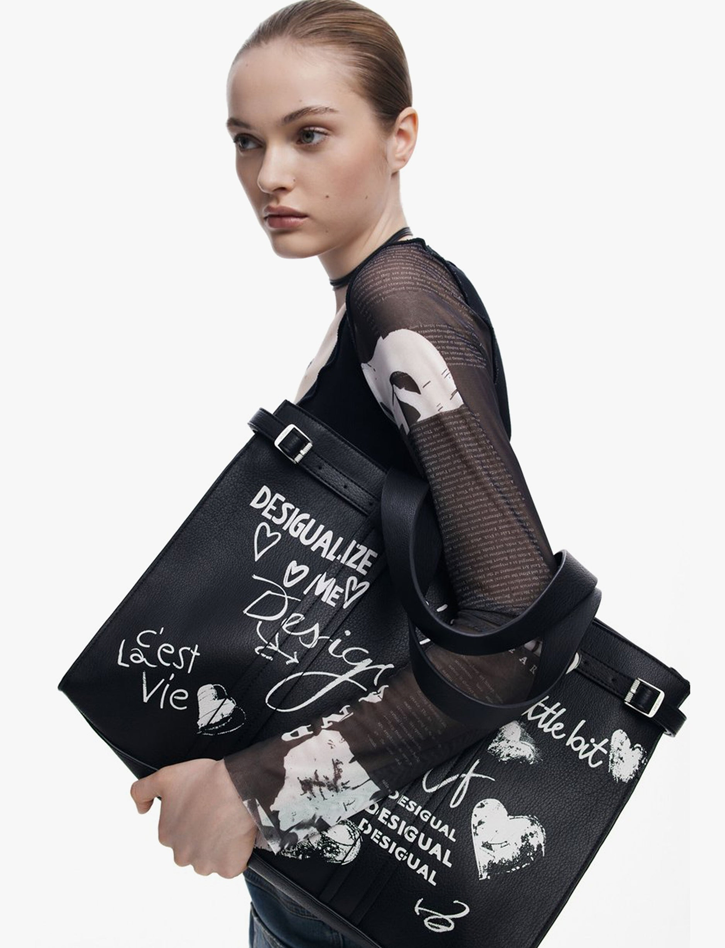 Desigual Bag Seshat Hobart 25WAXPA5 - תיק צד דיזיגוואל שחור לנשים