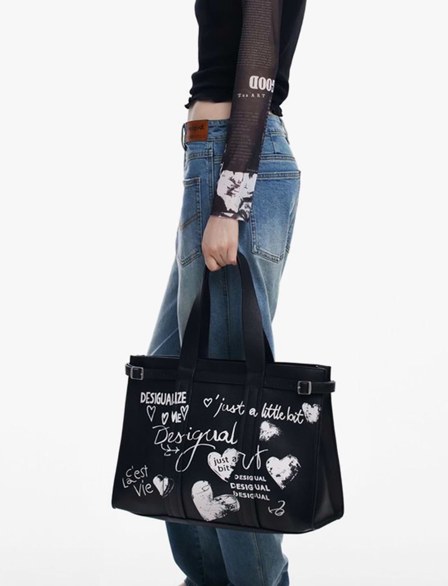 Desigual Bag Seshat Hobart 25WAXPA5 - תיק צד דיזיגוואל שחור לנשים
