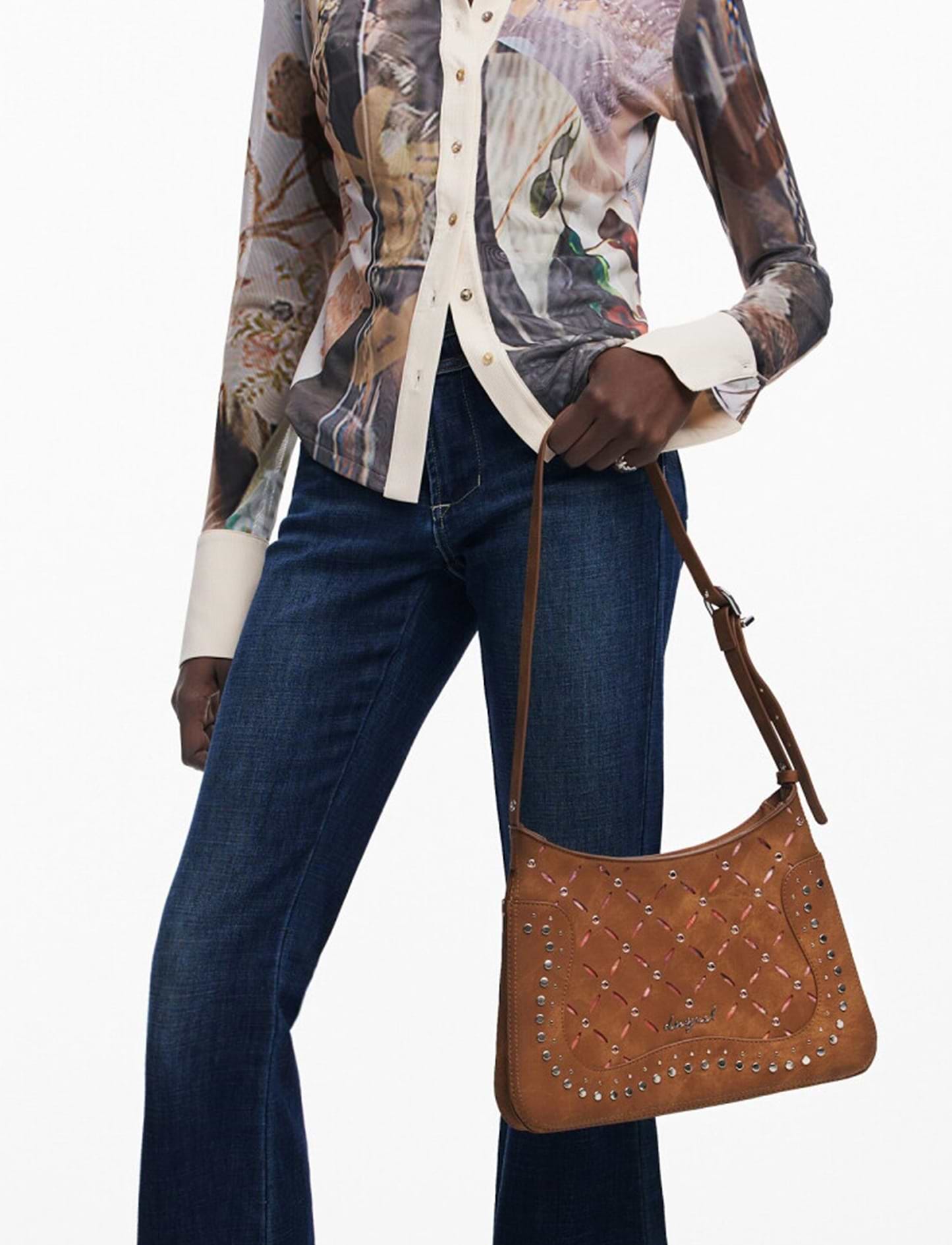 Desigual Bag Yankee Manaos 25WAXPB4 - תיק צד דיזיגוואל חום לנשים