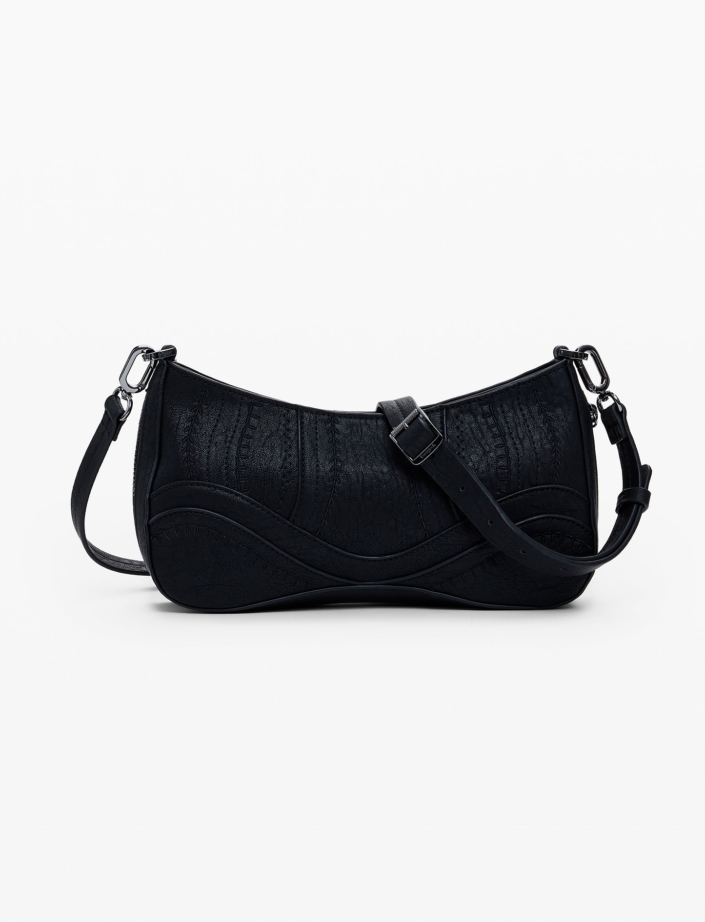 Desigual Bag Embro Patch Alsacia 25WAXPA9 - תיק צד דיזיגוואל שחור לנשים