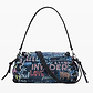 Desigual Bag Pizzicato Zarauz 25WAXD22 - תיק צד שחור גרפיטי דיזיגוואל לנשים