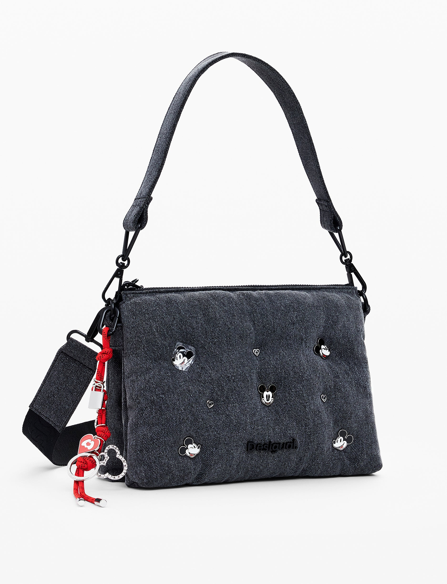 Desigual Bag Mickey Studs Dortmund 2.0 25WAXD08 - תיק צד דיזיגוואל שחור לנשים