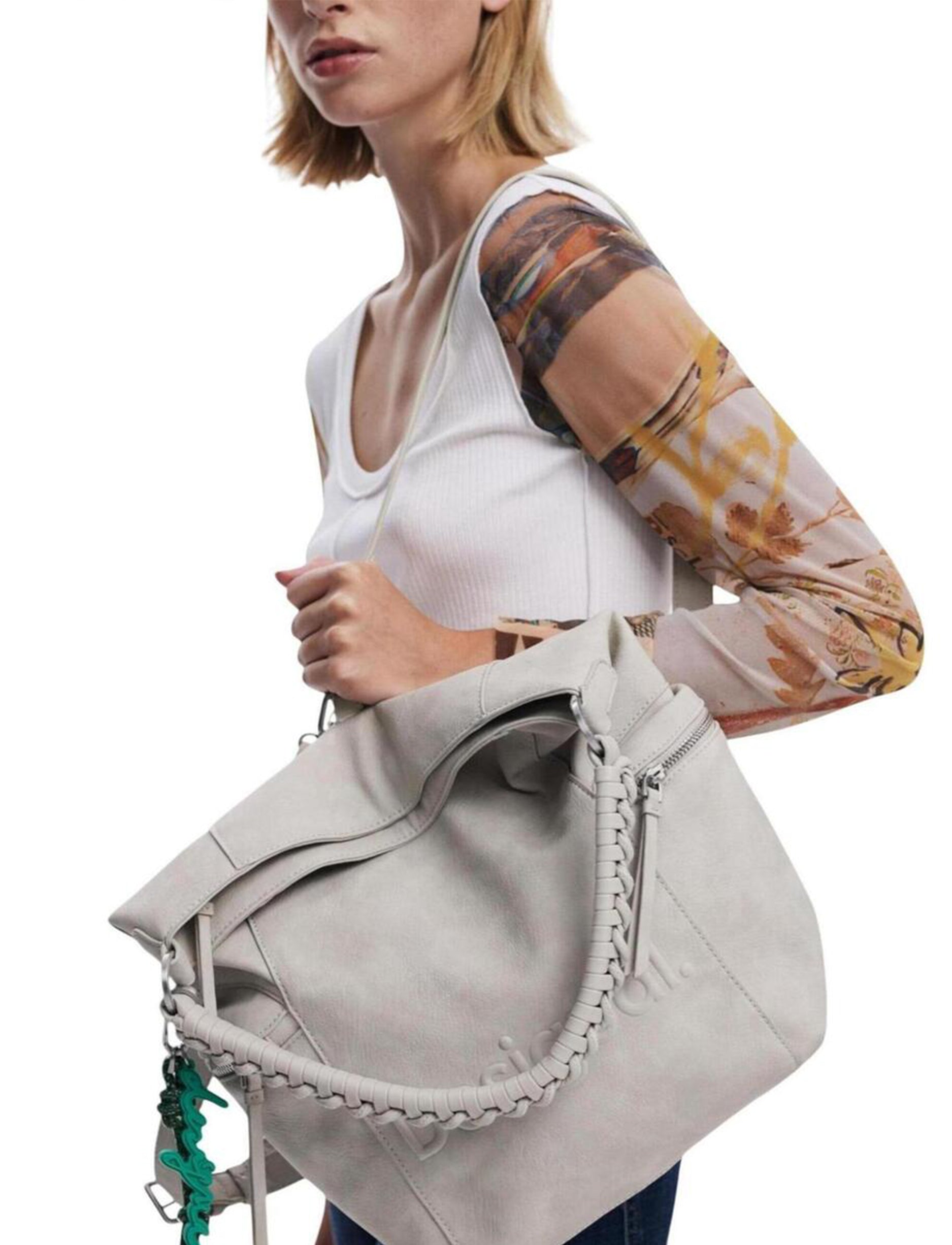 Desigual Back Half Logo Arica Piedra 25WAKP30 - תיק גב דיזיגוואל לנשים