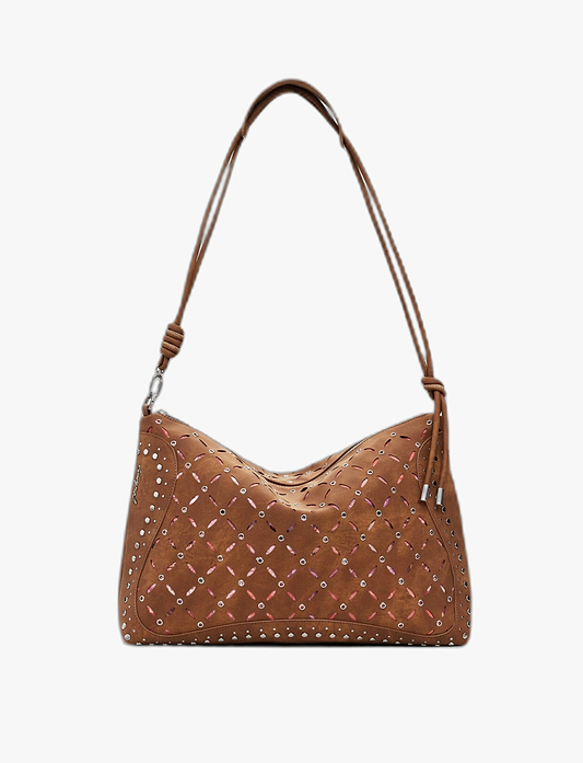 Desigual Bag Yankee Leiria Mini 25WAXPB5 - תיק צד חום דיזיגוואל לנשים