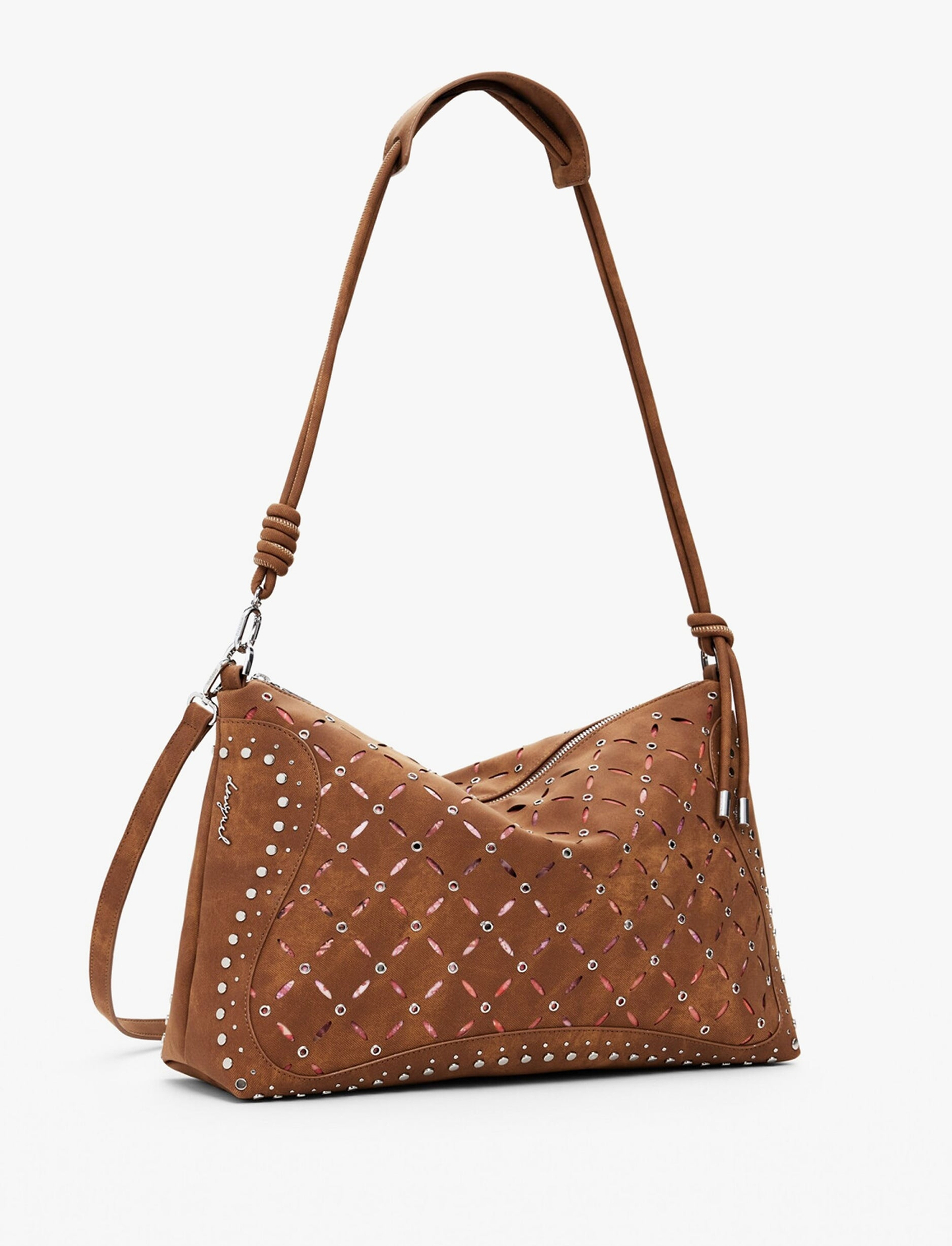 Desigual Bag Yankee Leiria Mini 25WAXPB5 - תיק צד חום דיזיגוואל לנשים