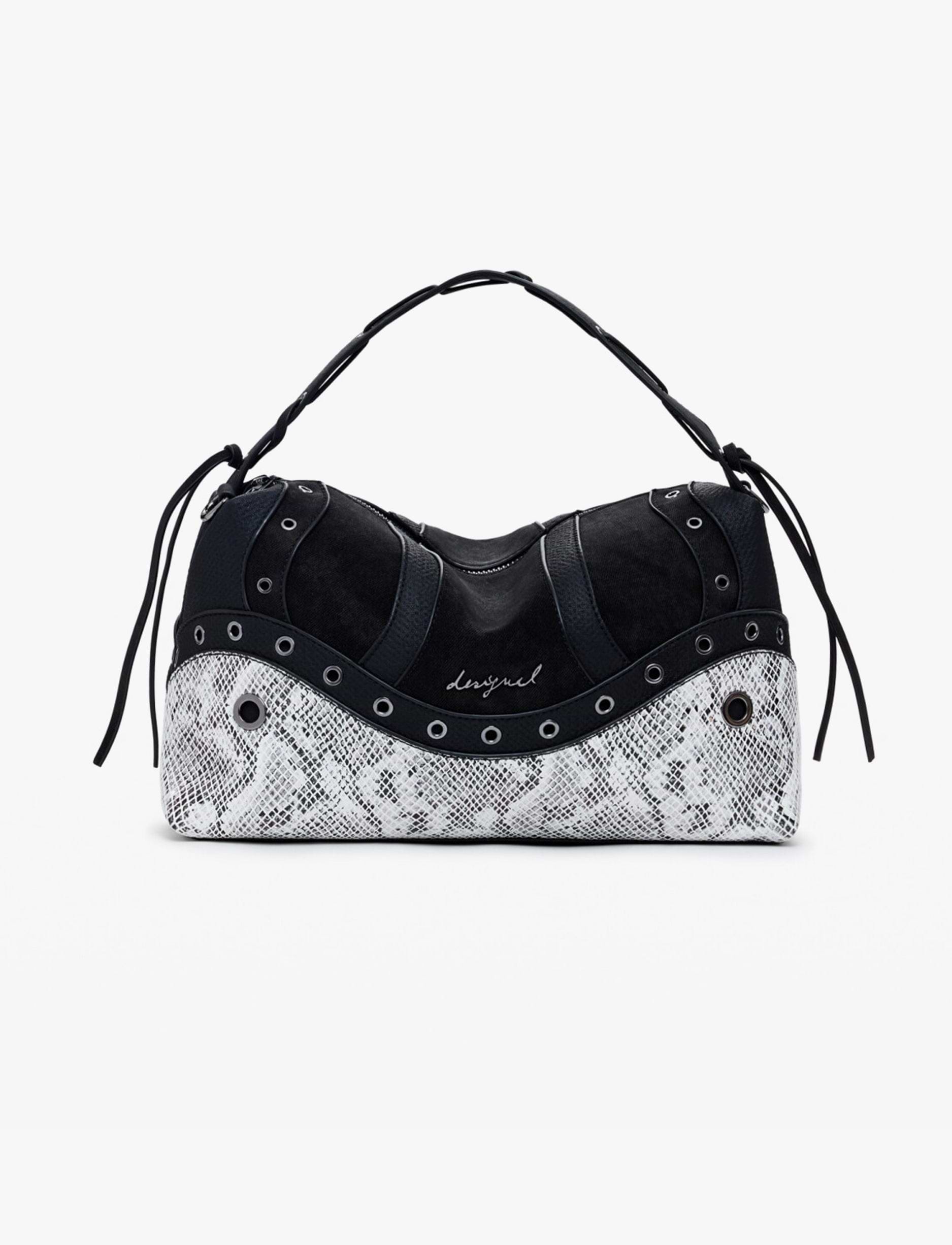 Desigual Bag Snake Patch Bergamo 25WAXP29 - תיק צד דיזיגוואל שחור לנשים
