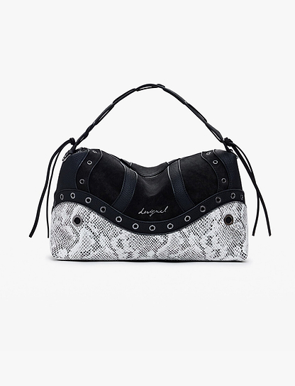 Desigual Bag Snake Patch Bergamo 25WAXP29 - תיק צד דיזיגוואל שחור לנשים