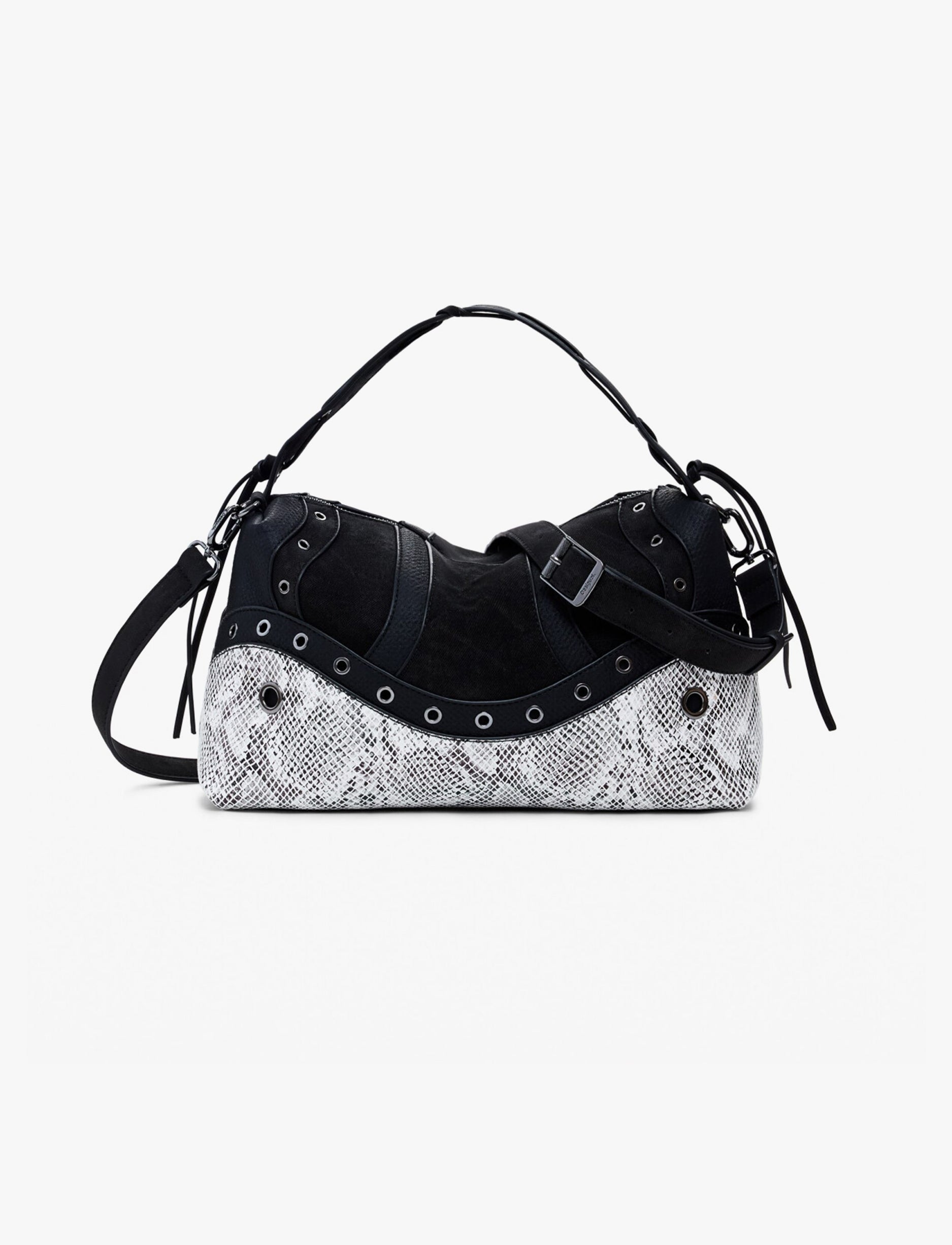 Desigual Bag Snake Patch Bergamo 25WAXP29 - תיק צד דיזיגוואל שחור לנשים