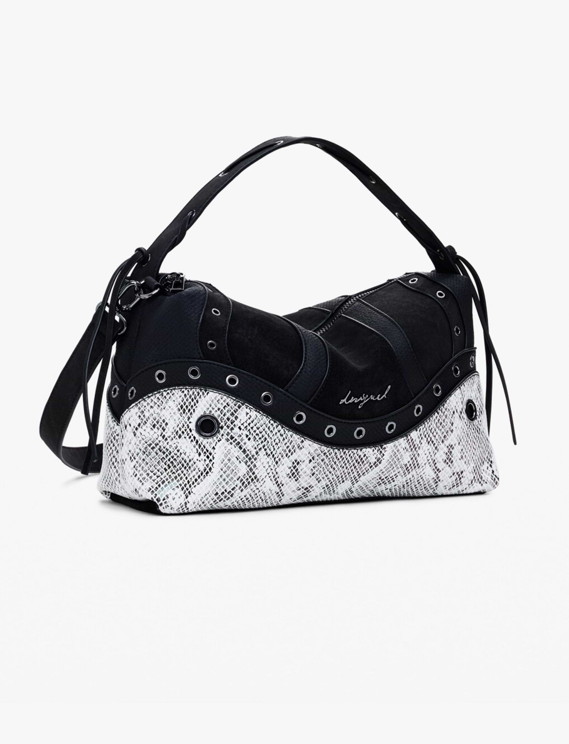 Desigual Bag Snake Patch Bergamo 25WAXP29 - תיק צד דיזיגוואל שחור לנשים