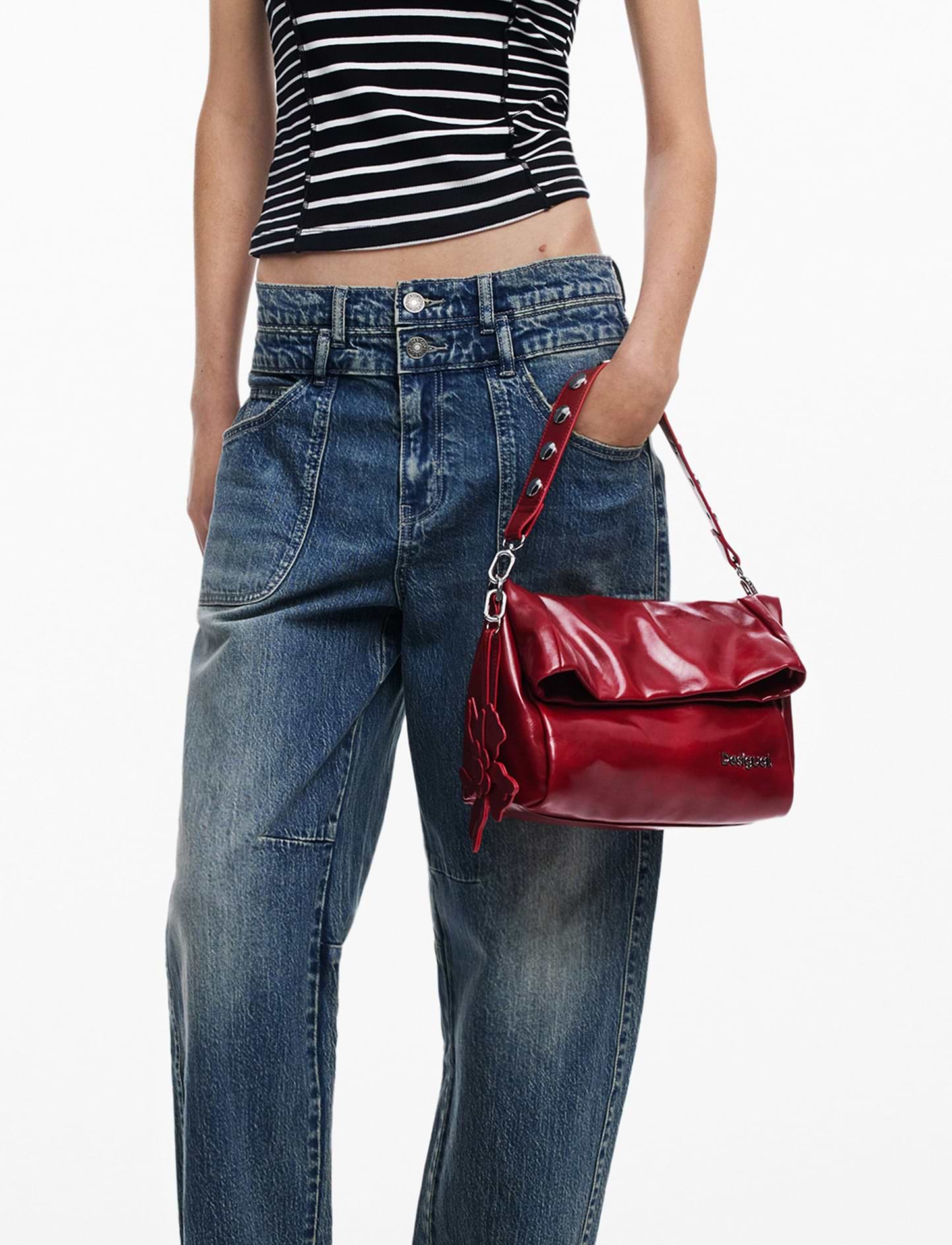 Desigual Bag Reprise Red Valentine Loverty 25WAXPCA - תיק צד דיזיגוואל אדום לנשים