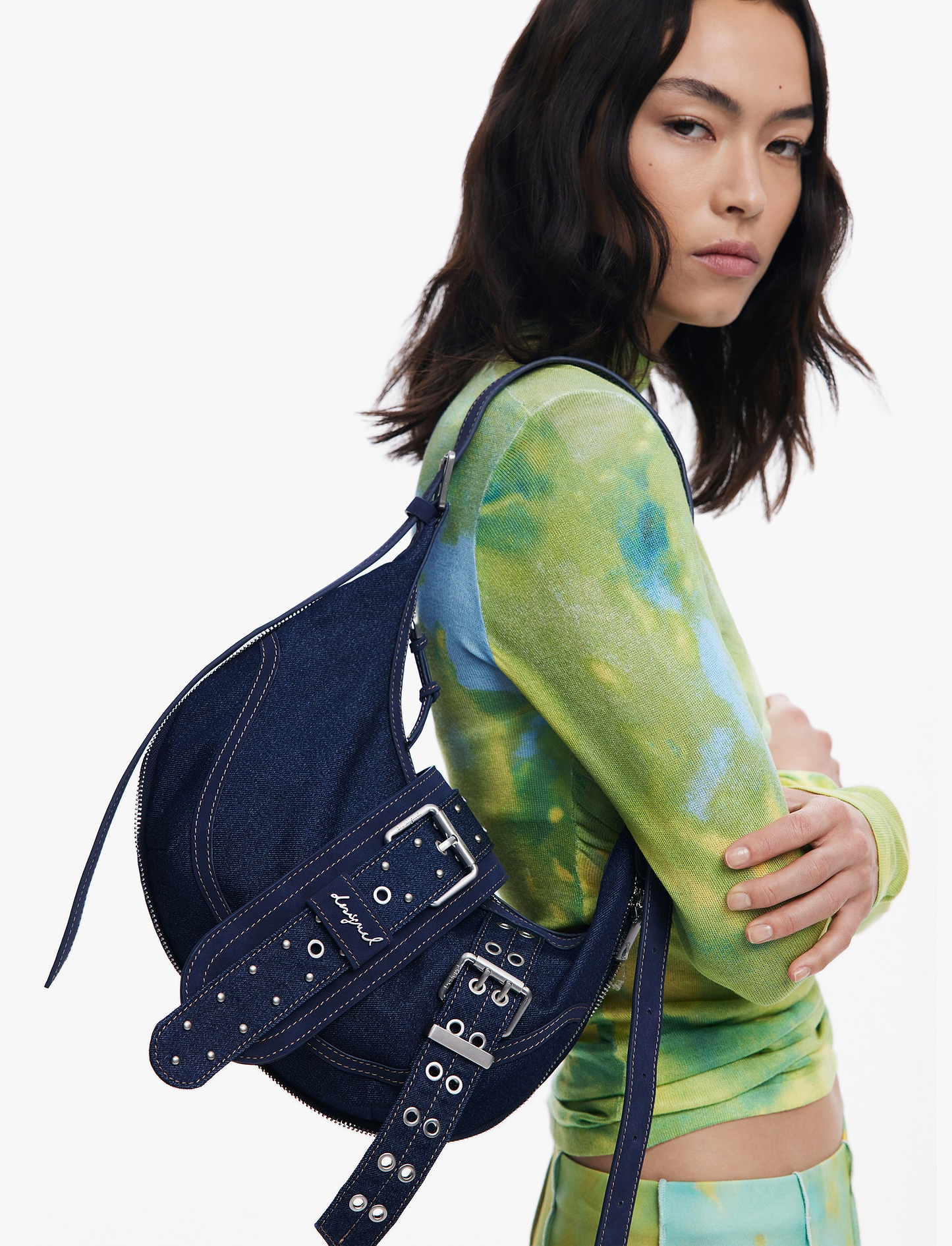 Desigual Bag Bindella Calgary 25WAXD24 - תיק צד כחול דיזיגוואל לנשים