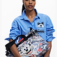 Desigual Bag Mickey Collage Hobart 25WAXA40 - תיק צד שחור גרפיטי דיזיגוואל לנשים