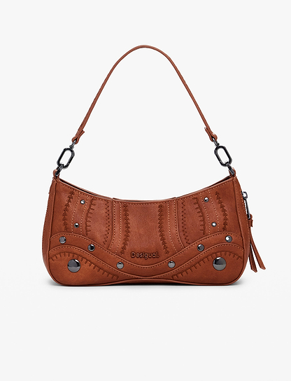 Desigual Bag Embro Patch Alsacia 25WAXPA7 - תיק צד דיזיגוואל חום לנשים