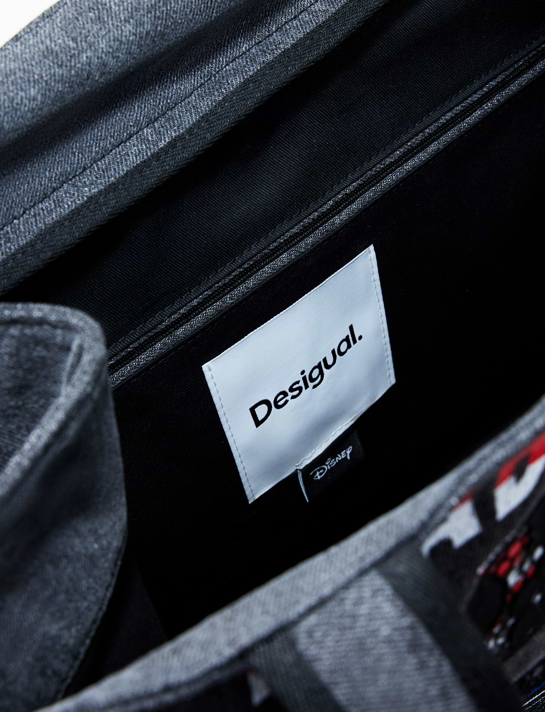 Desigual Bag Mickey Studs Khiva 25WAXD20 - תיק צד שחור דיזיגוואל לנשים