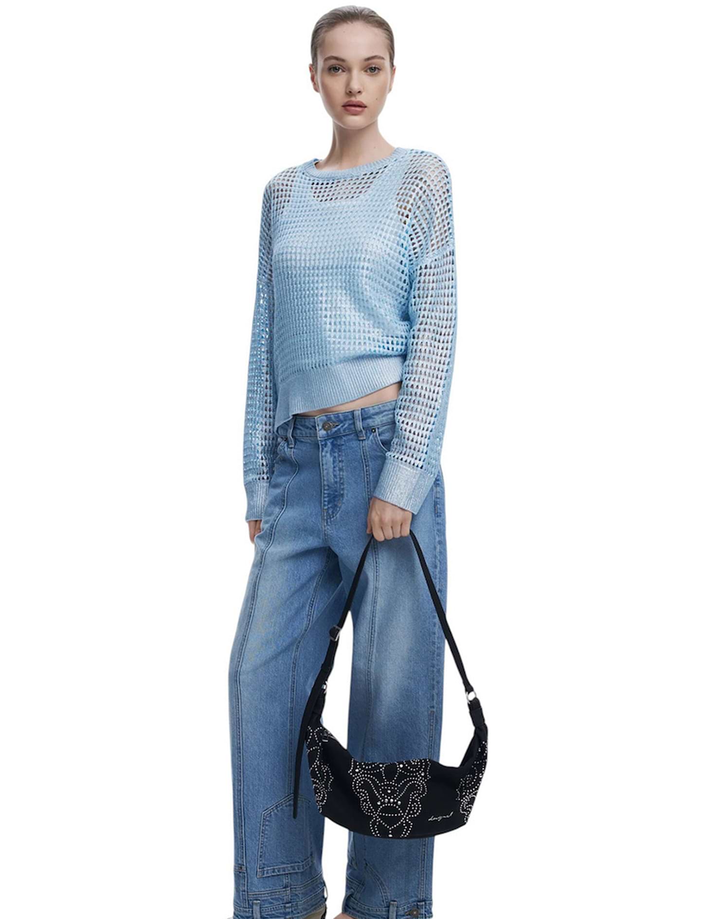 Desigual Bag Poker Face Munster 2.0 25WAXPBG - תיק צד דיזיגוואל שחור לנשים