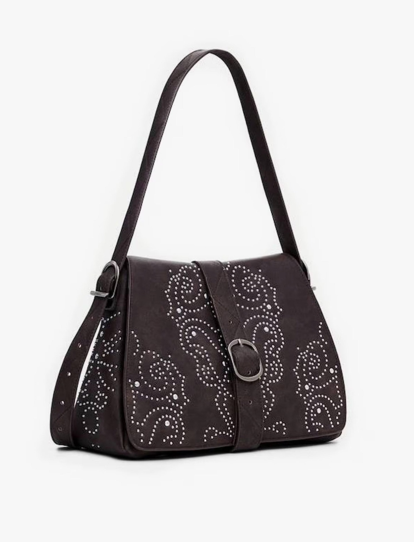 Desigual Bag Poker Face Posadas Mini 2.0 25WAXP34 - תיק צד חום דיזיגוואל לנשים