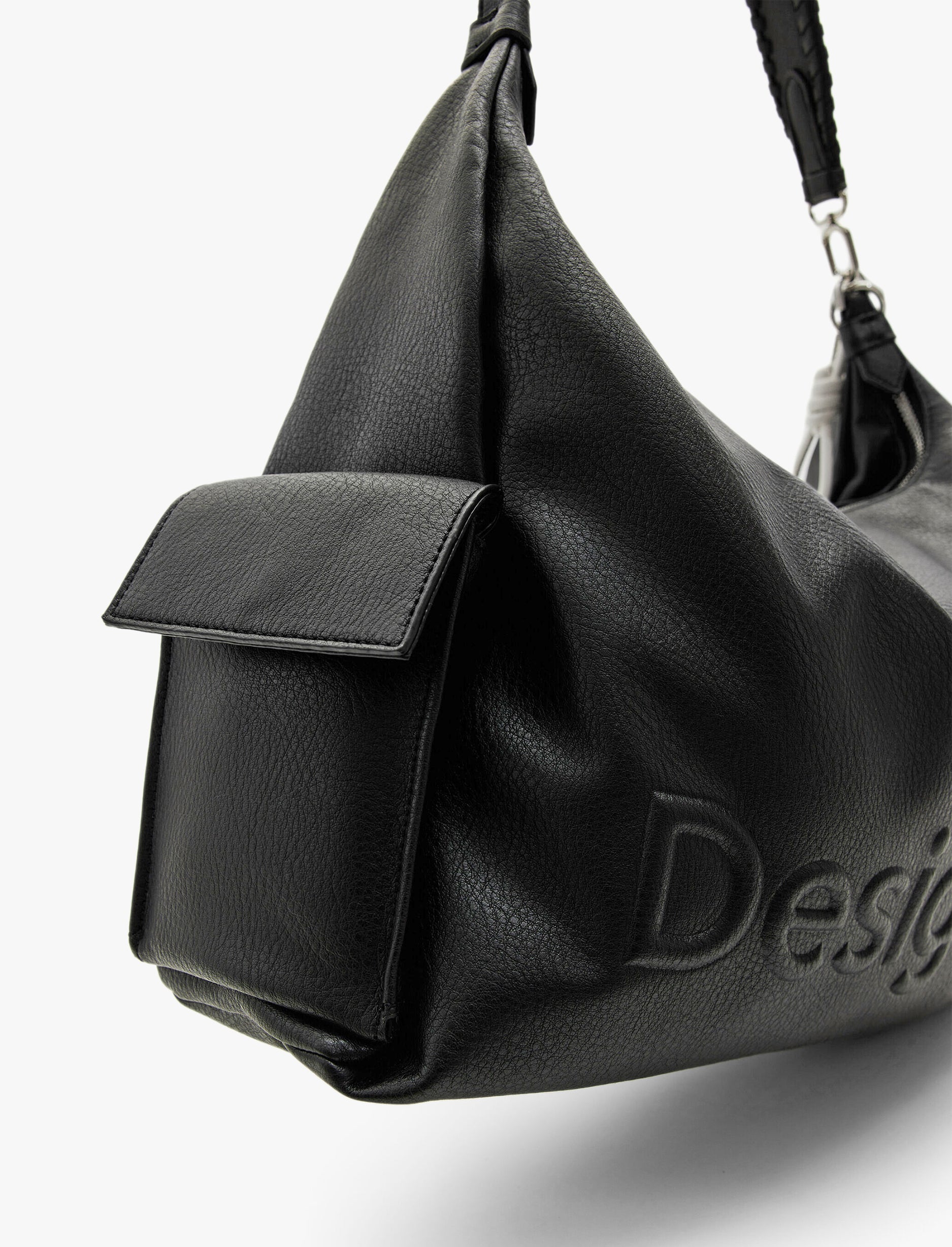 Desigual Bag Half Logo 24 Brasilia - תיק יד בצבע שחור