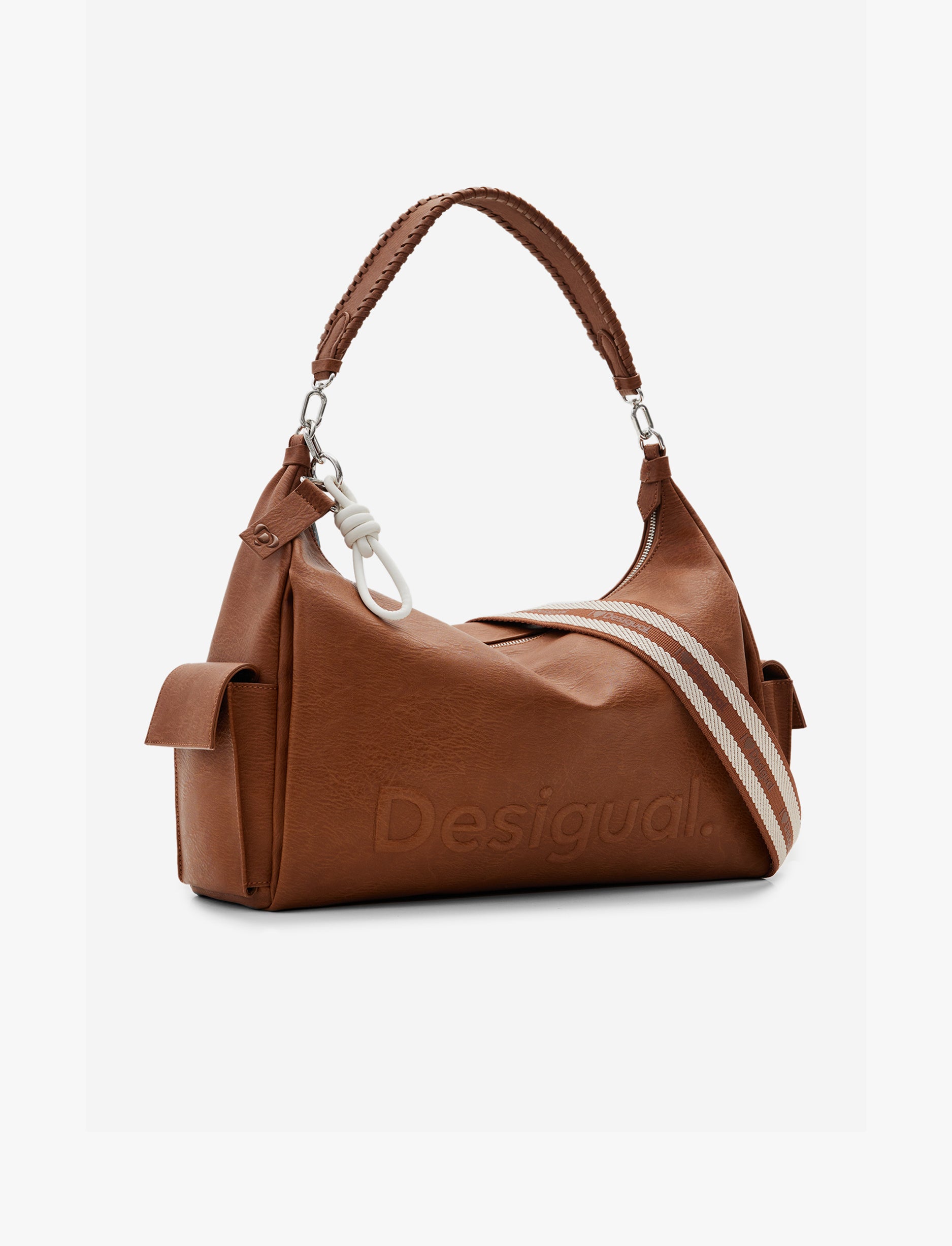 Desigual Bag Half Logo 24 Brasilia - תיק יד בצבע חום