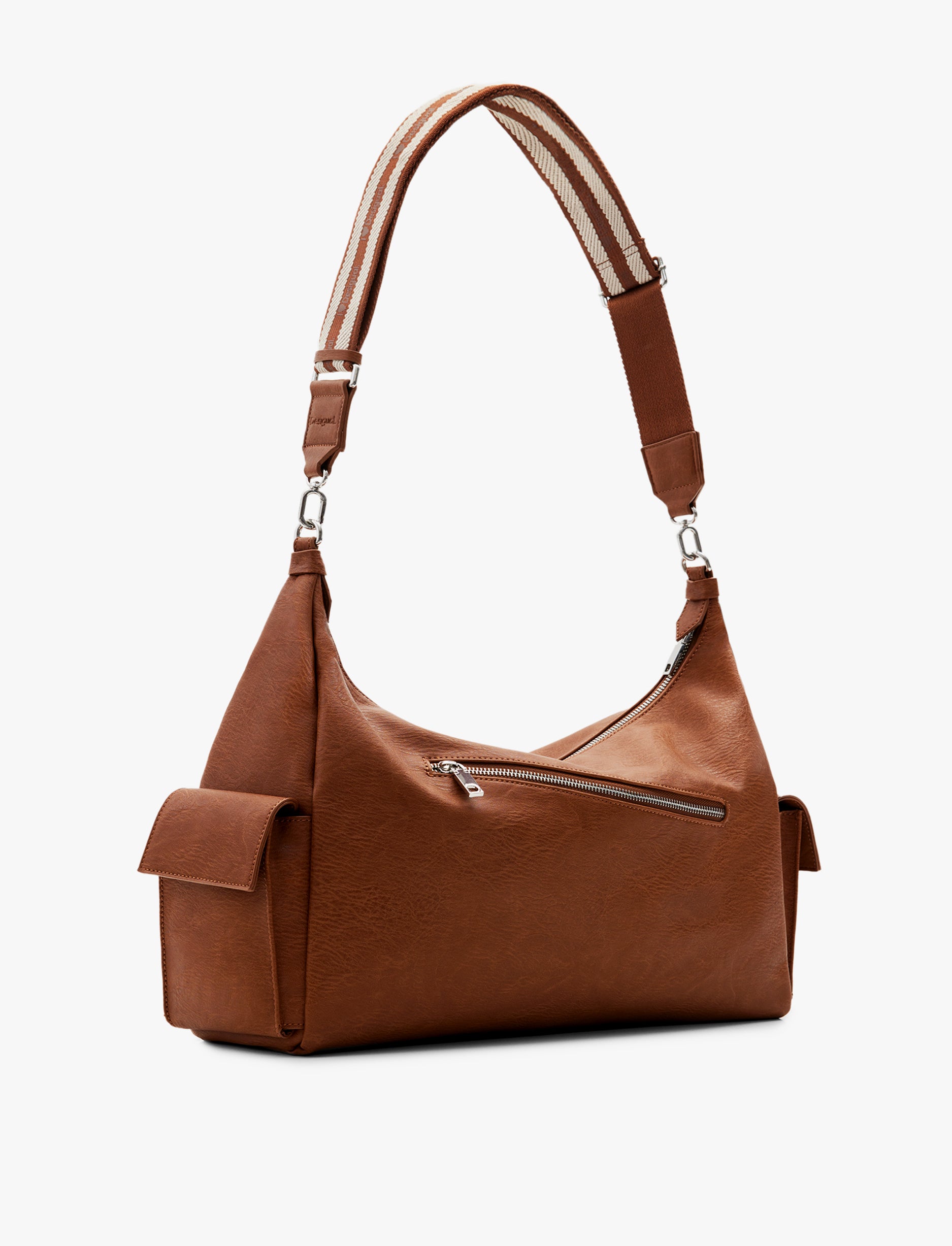 Desigual Bag Half Logo 24 Brasilia - תיק יד בצבע חום