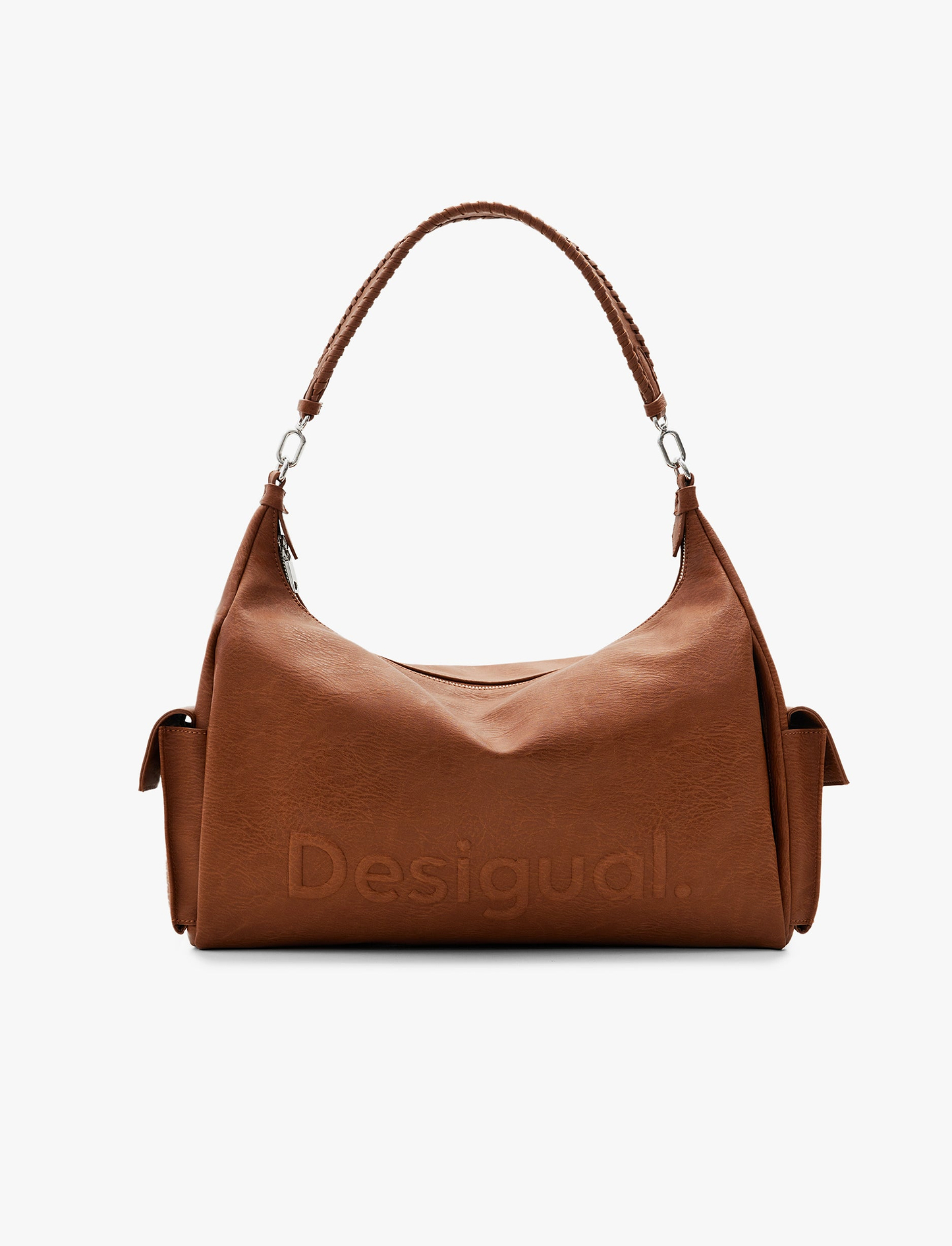 Desigual Bag Half Logo 24 Brasilia - תיק יד בצבע חום