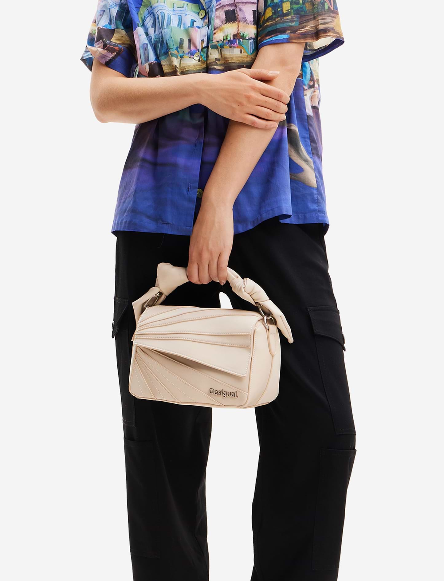 Desigual Bag TMextus Urus Maxi - תיק יד קטן בצבע לבן