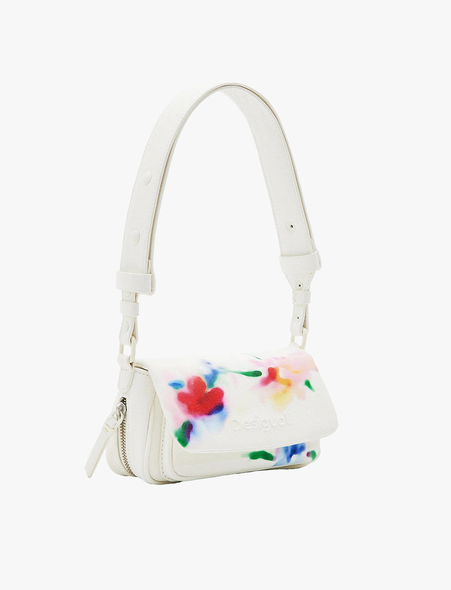 Desigual Bag Liquidflower Tromso 24SAXP63 - תיק דיזגוואל אוף וייט לנשים