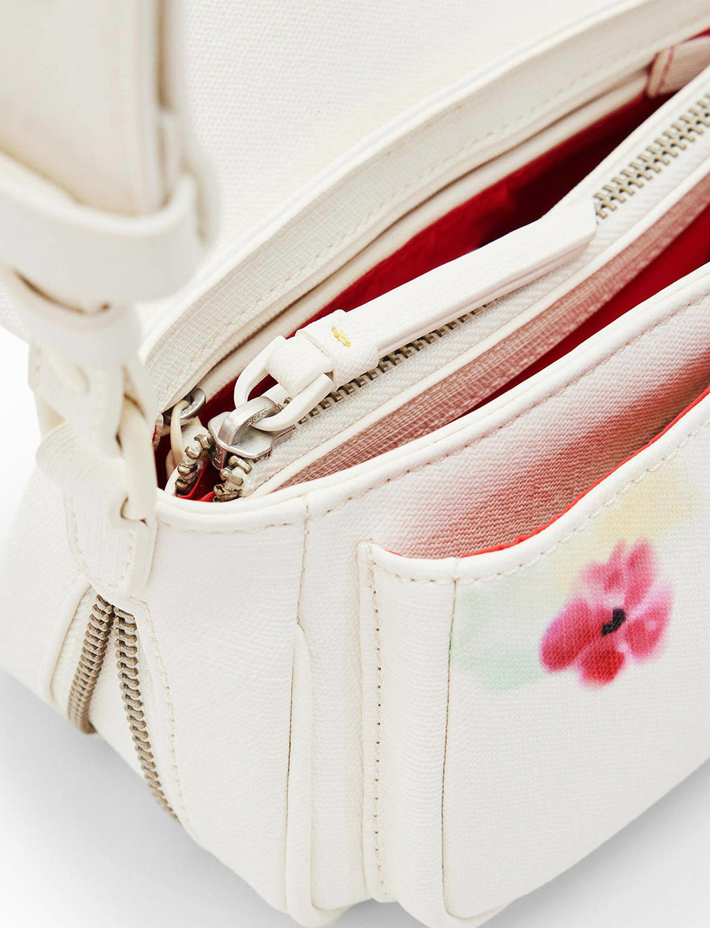 Desigual Bag Liquidflower Tromso 24SAXP63 - תיק דיזגוואל אוף וייט לנשים