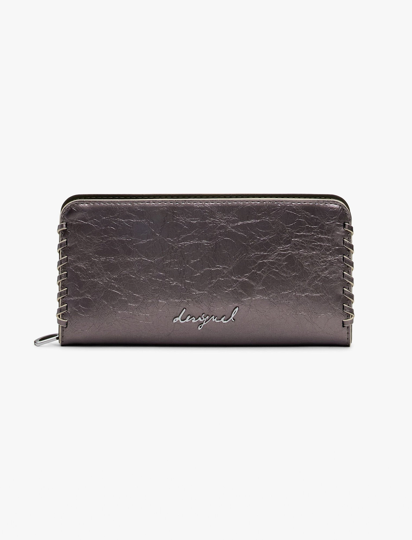 Desigual Mone Capsule Tiny Zip Fiona 25WAYP42 - ארנק דיזגוואל כסף לנשים