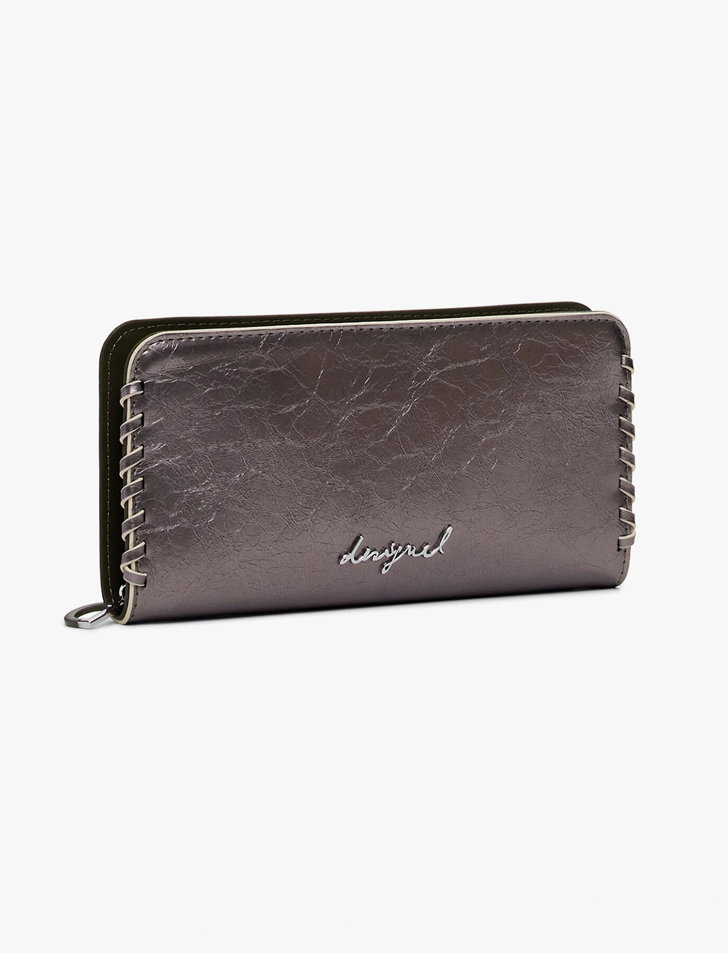 Desigual Mone Capsule Tiny Zip Fiona 25WAYP42 - ארנק דיזגוואל כסף לנשים