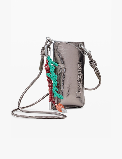 Desigual Mone Half Logo Milton 25WAYP24 - ארנק דיזגוואל כסף לנשים
