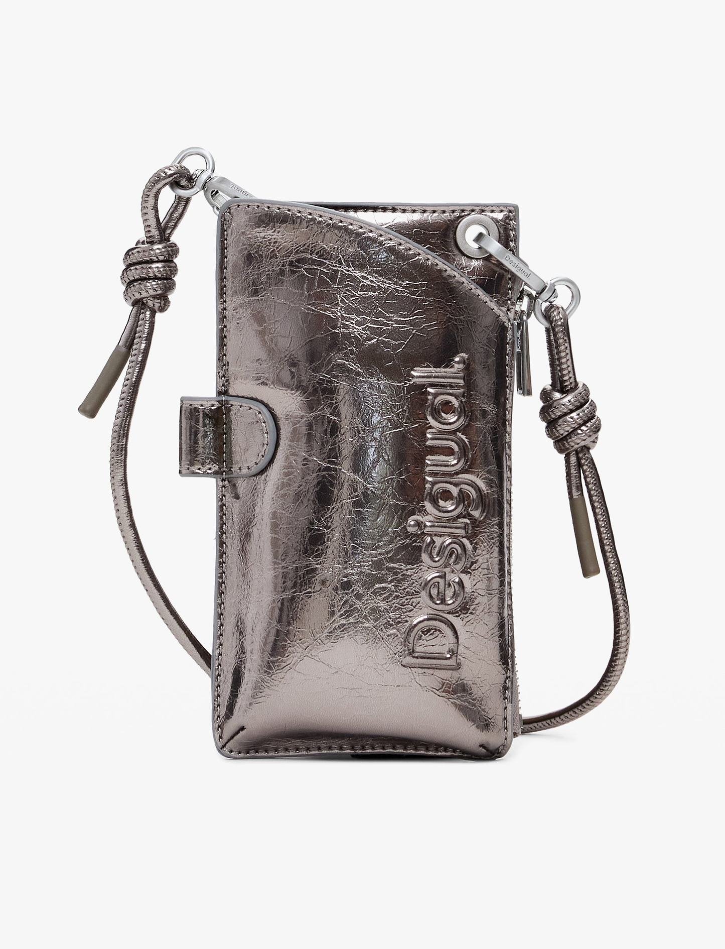 Desigual Mone Half Logo Milton 25WAYP24 - ארנק דיזגוואל כסף לנשים