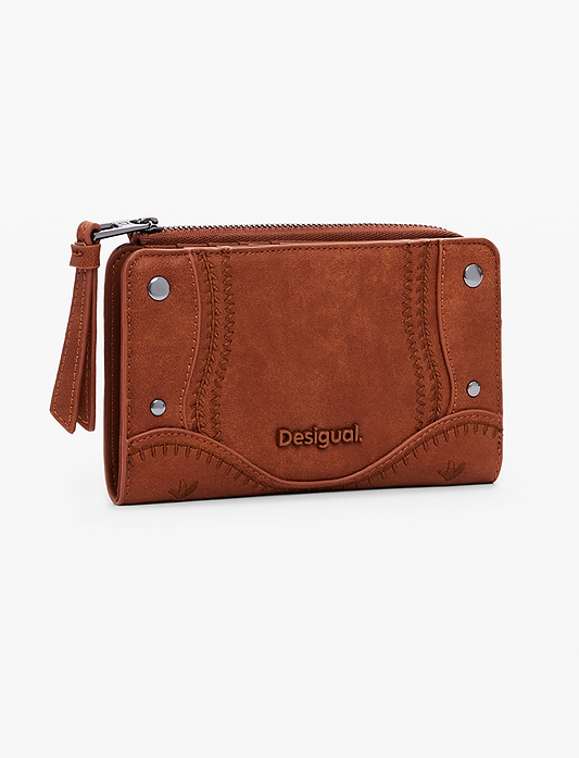 Desigual Mone Embro Patch Emma 25WAYP15 - ארנק דיזגוואל חום לנשים