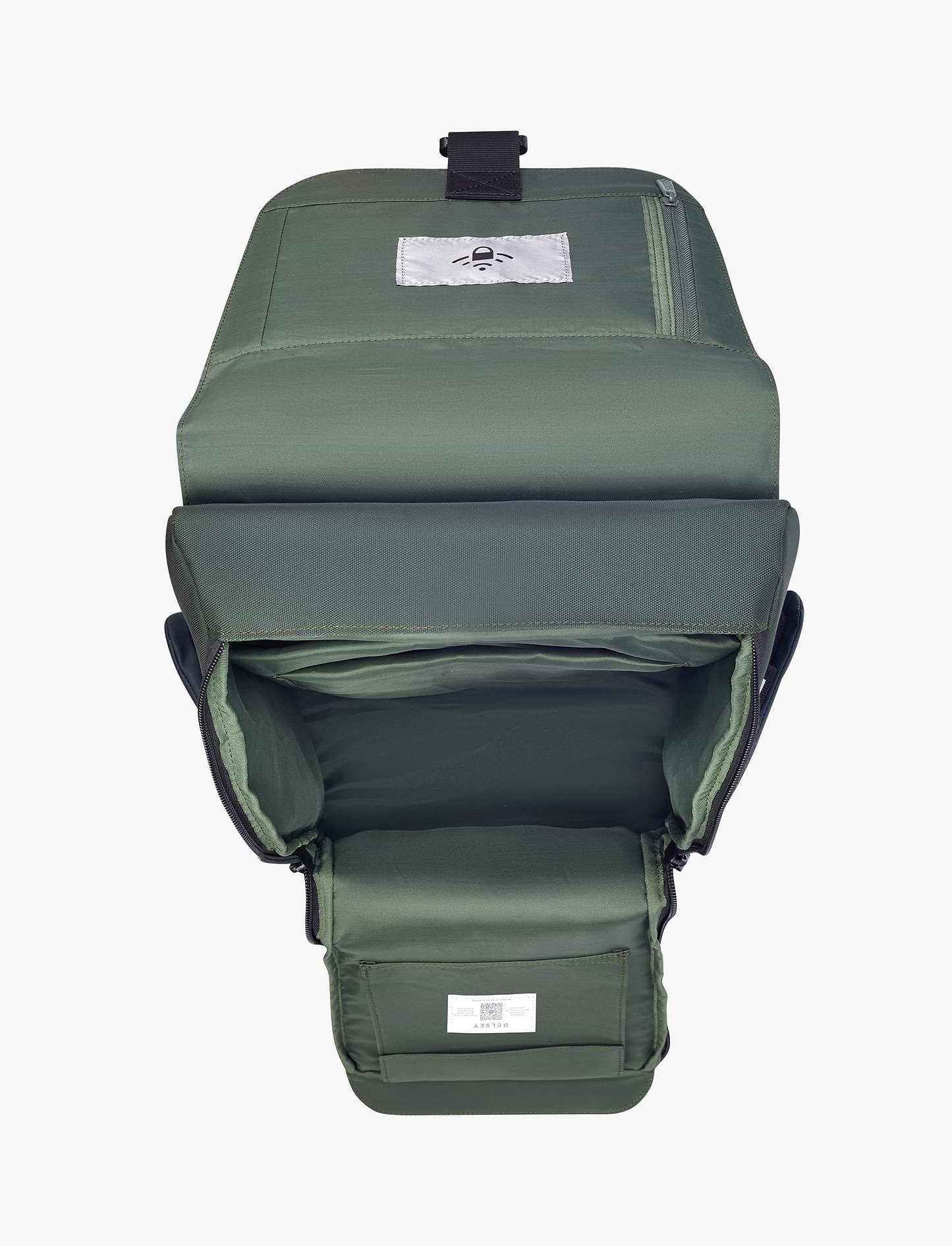 Delsey Securflap - תיק גב דלסי למחשב נייד '15 בצבע ירוק צבאי
